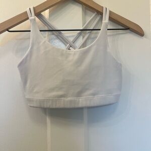 Teen Athleta White Strappy Sport Bra